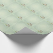 Vintages Unterrichten auf grünem Hintergrund Geschenkpapier (Ecke)