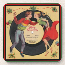 Vintages Untersetzer-Set PC des Weihnachtsentwurfs Getränkeuntersetzer