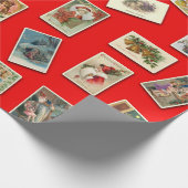 Vintages Urlaubskartenmuster Geschenkpapier (Ecke)
