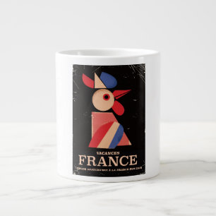Vintages Urlaubsplakat für alte Franzosen Jumbo-Tasse