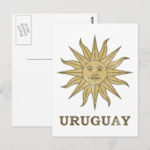 Vintages Uruguay Postkarte (Vorne/Hinten)