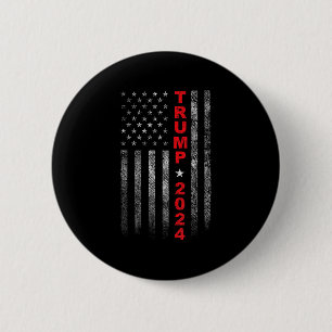 Vintages US-amerikanisches Flag Trump Wahlkampftea Button
