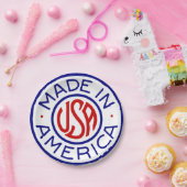 Vintages US-amerikanisches Logo Pappteller (Party)