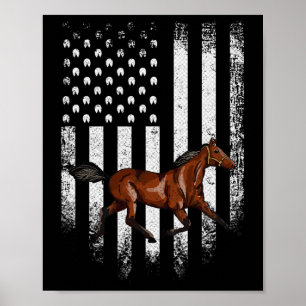 Vintages US-amerikanisches Standardpferd Poster