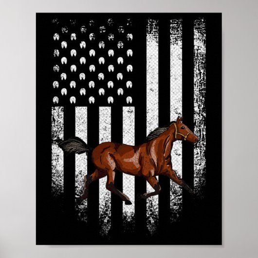 Vintages US-amerikanisches Standardpferd Poster (Vorne)