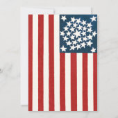Vintages US-Flaggen-Party für das Militärruhestand Einladung (Rückseite)