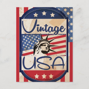 Vintages US-Reiseplakat Postkarte