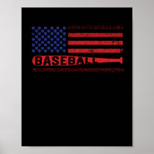 Vintages US Team Player 4. Juli Amerikanische Flag Poster