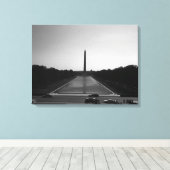 Vintages US-Washington-Denkmal Leinwanddruck (Insitu (Holzboden))