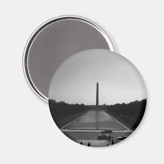 Vintages US-Washington-Denkmal Magnet (Vorderseite/Rückseite)