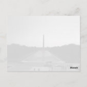 Vintages US-Washington-Denkmal Postkarte (Rückseite)
