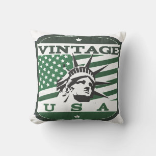 Vintages USA Retro-Abzeichen Kissen