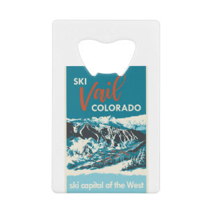 Vintages Vail Ski Poster Geldbeutel Flaschenöffner