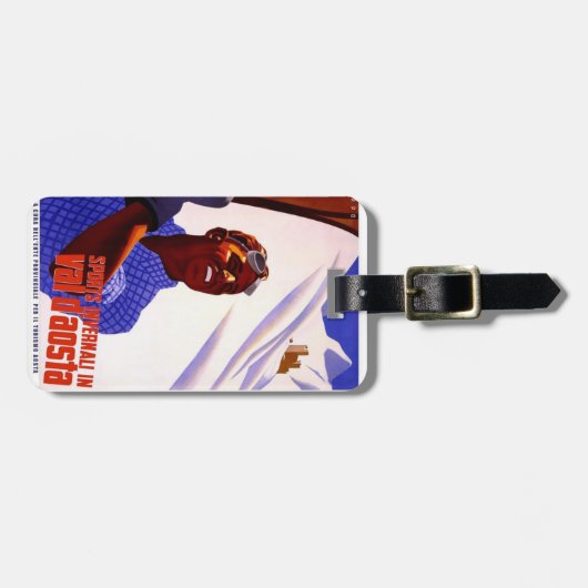 Vintages Val d'Aosta Gepäckanhänger (Vorderseite horizontal)