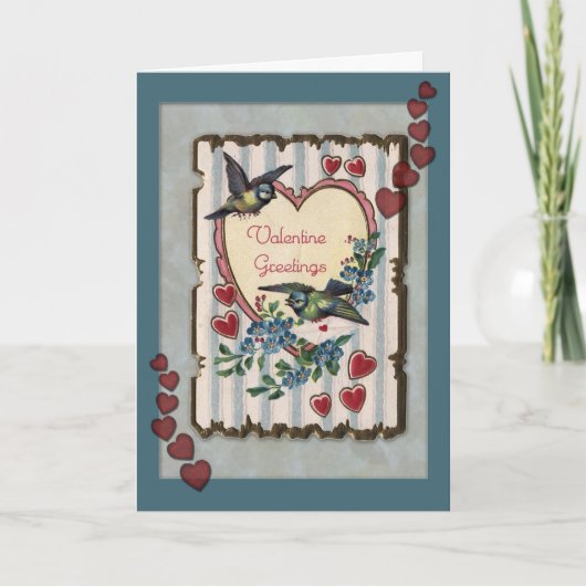 Vintages Valentin Feiertagskarte (Vorderseite)