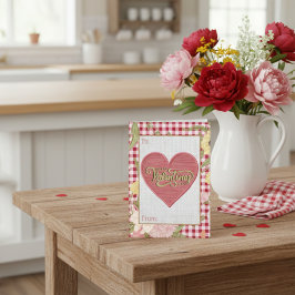 Vintages Valentin: Liebe in jedem Thread Feiertagskarte