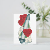 Vintages Valentin "Missile" Feiertagspostkarte (Stehend Vorderseite)