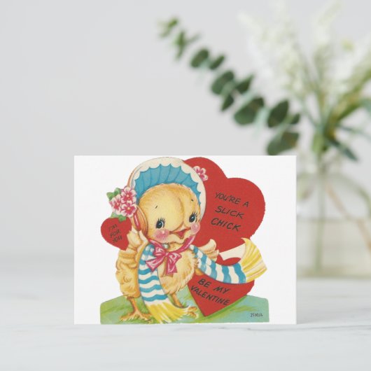 Vintages Valentine Feiertagspostkarte (Stehend Vorderseite)