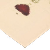 Vintages Valentine-Mitteilungs-Rosa-Kleid Tischdecke (Schrägansicht)