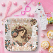 Vintages Valentine-Party Pappteller (Party)