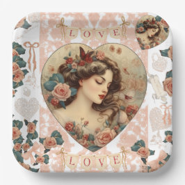 Vintages Valentine-Party Pappteller