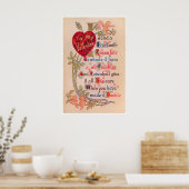 Vintages Valentine Poster (Küche)