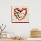 Vintages Valentine-Poster Poster (Küche)