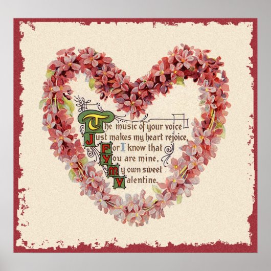 Vintages Valentine-Poster Poster (Vorne)