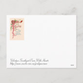 Vintages Valentingedicht Feiertagspostkarte (Rückseite)