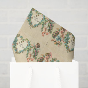 Vintages Valentingewebe Seidenpapier