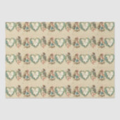 Vintages Valentingewebe Seidenpapier (Vorderseite)