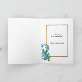 Vintages Valentinherz, Arrow & Vergessen-Me-Nots Feiertagskarte (Innenseite)