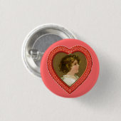 Vintages Valentinherz Button (Vorne & Hinten)