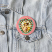Vintages Valentinherz Button (Beispiel)