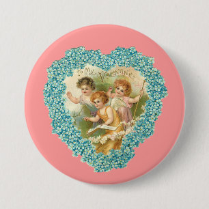 Vintages Valentinherz Button