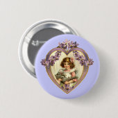 Vintages Valentinherz Button (Vorne & Hinten)