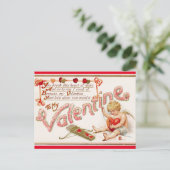 Vintages Valentinherz Feiertagspostkarte (Stehend Vorderseite)