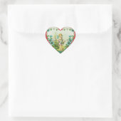 Vintages Valentinherz Herz-Aufkleber (Tasche)