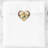 Vintages Valentinherz Herz-Aufkleber (Tasche)
