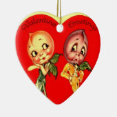 Vintages Valentinherz Keramikornament (Rechts)