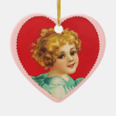 Vintages Valentinherz Keramikornament (Vorne)