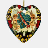 Vintages Valentinherz Keramikornament (Rechts)