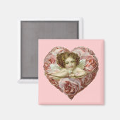 Vintages Valentinherz Magnet (Vorderseite/Rückseite)