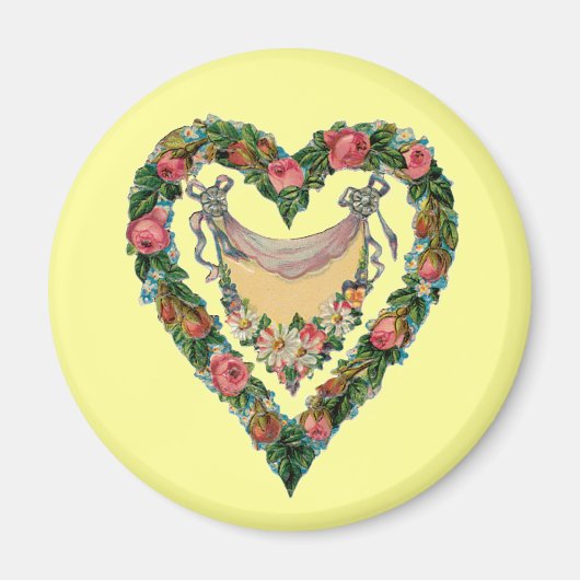 Vintages Valentinherz Magnet (Vorne)