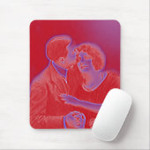 Vintages Valentinisches Paar in Rot Mousepad (Mit Mouse)