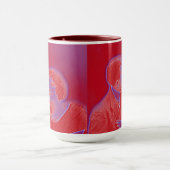 Vintages Valentinisches Paar in Rot Tasse (Zentrum)