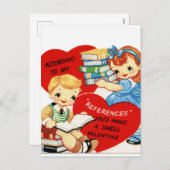 Vintages Valentinpaar Feiertagspostkarte (Vorne/Hinten)