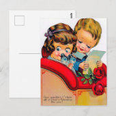 Vintages Valentinpaar Postkarte (Vorne/Hinten)