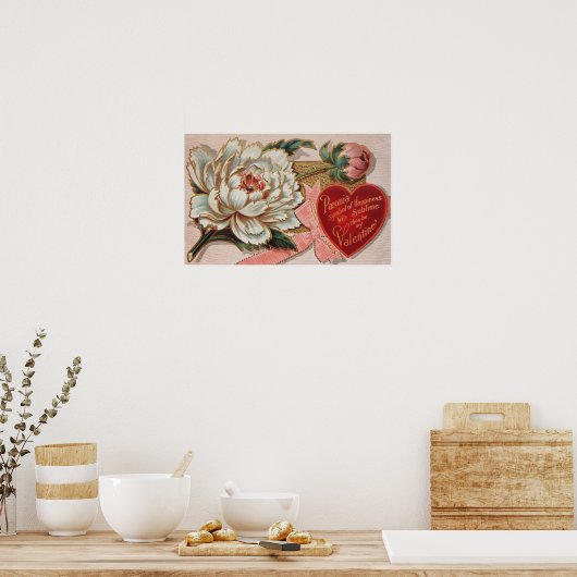 Vintages Valentinposter Poster (Küche)