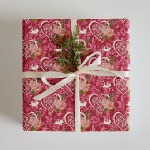 Vintages Valentinstag Blumenmuster Geschenkpapier